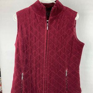 Liz Claiborne Maroon Velour Vest Size Small